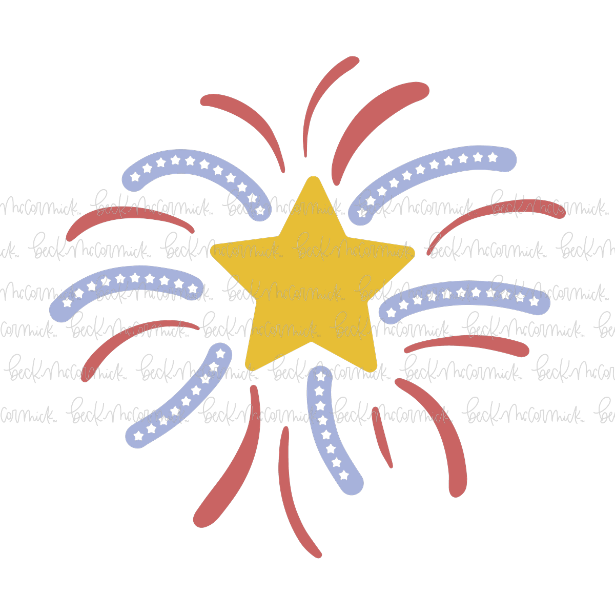 Fireworks - Fourth of July SVG File