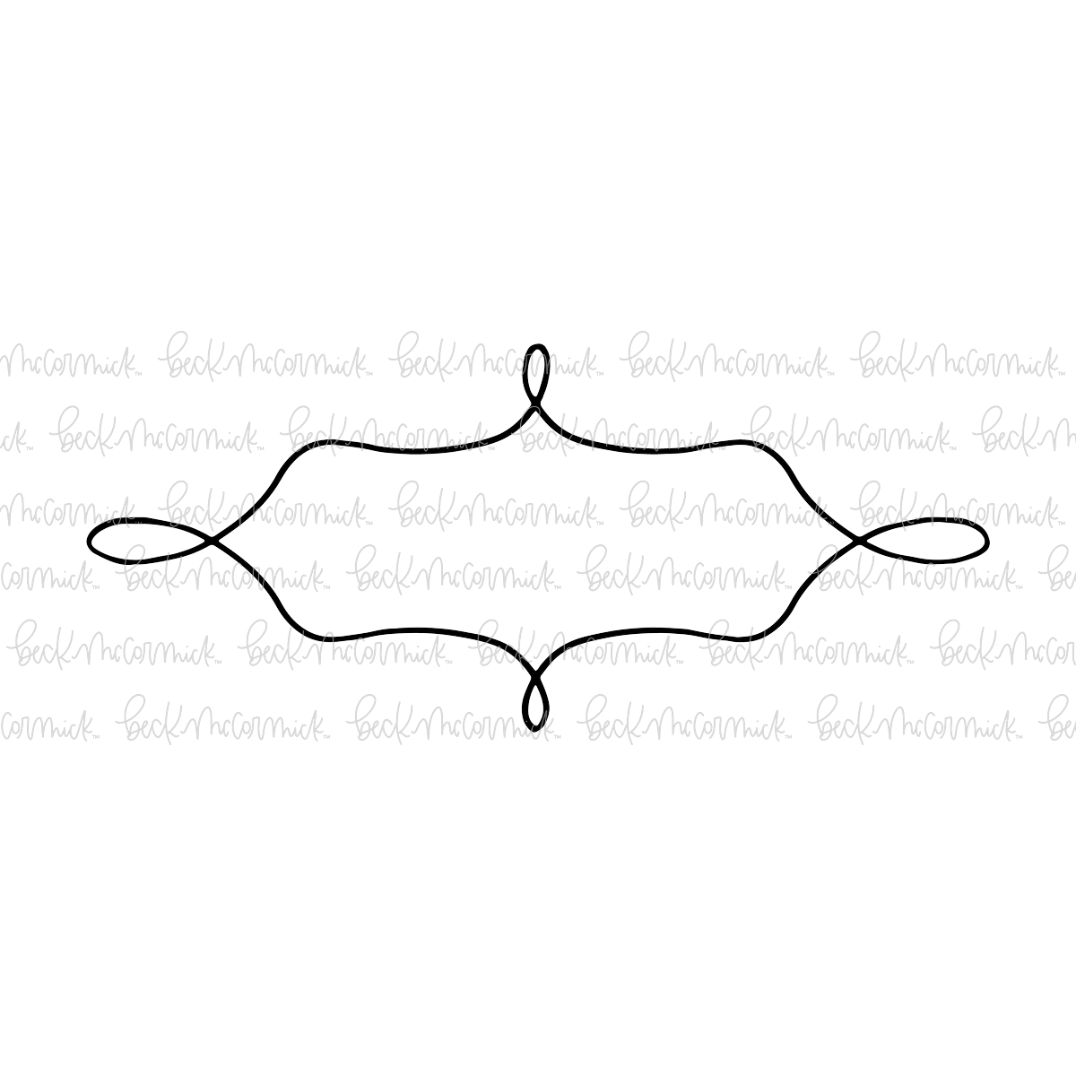 Flourished Frame Outline - Doodle SVG, Graphics