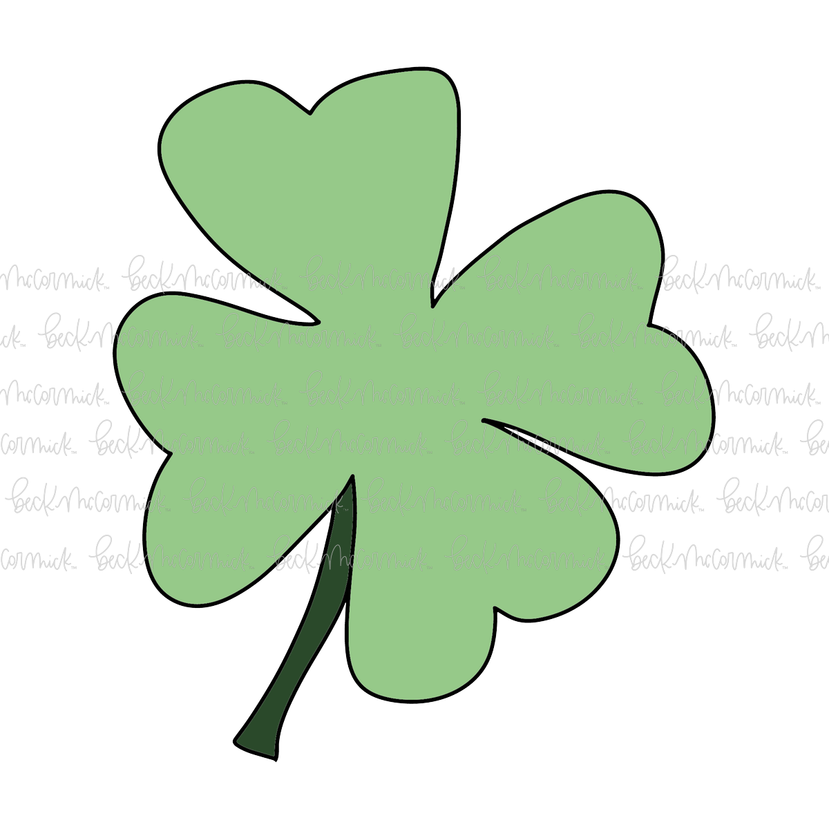 Four Leaf Clover 2 - St. Patrick's Day SVG File