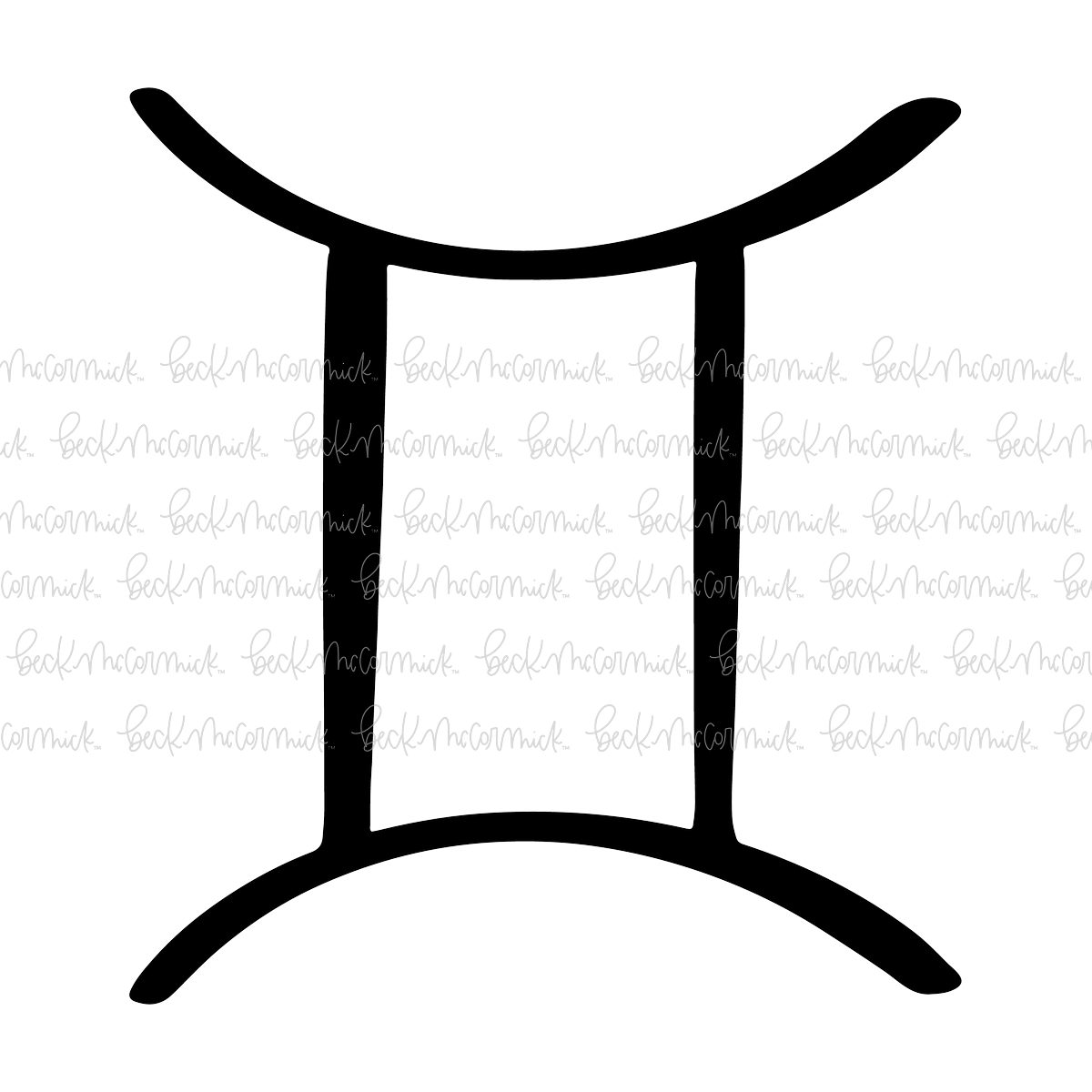 Gemini Symbol - Zodiac SVG File