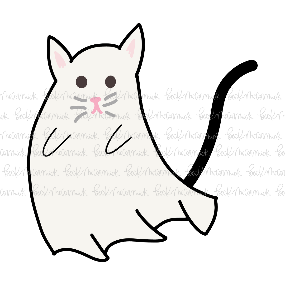 Ghost Cat - Halloween SVG File