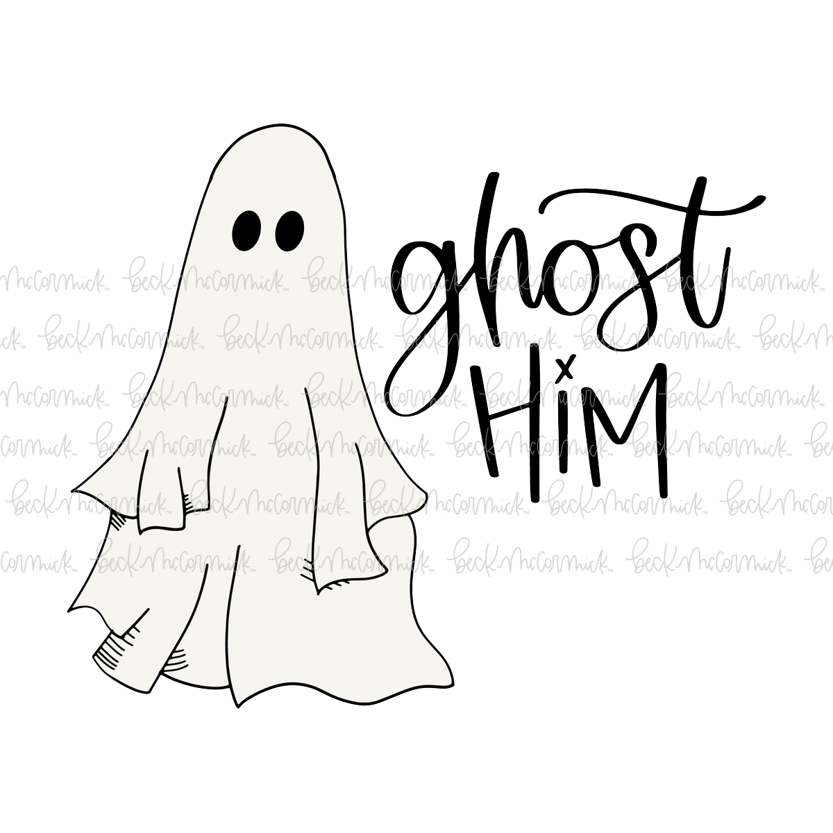 Ghost Him - Ghost SVG File, Halloween SVG File