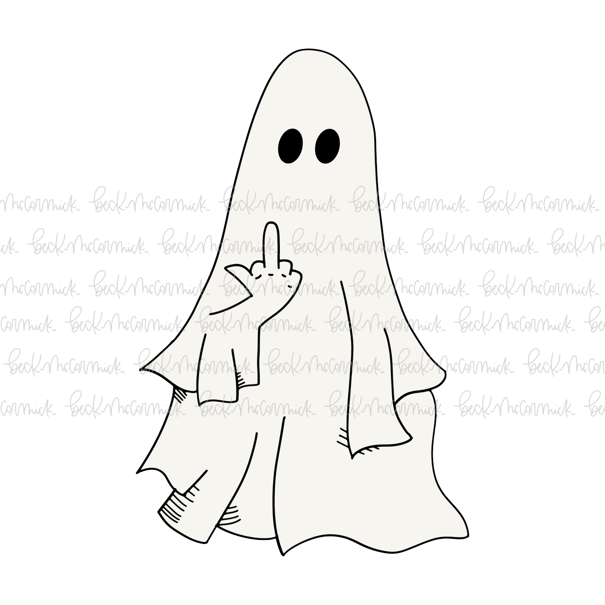 Ghost Middle Finger - Ghost SVG File, Halloween SVG File