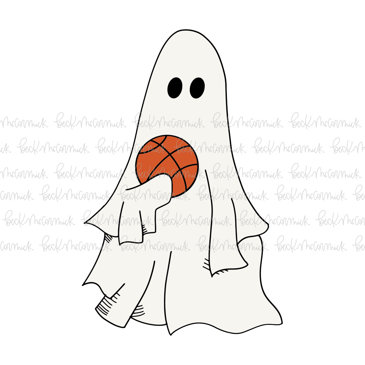 Ghost With Basketball - Ghost SVG File, Halloween SVG File