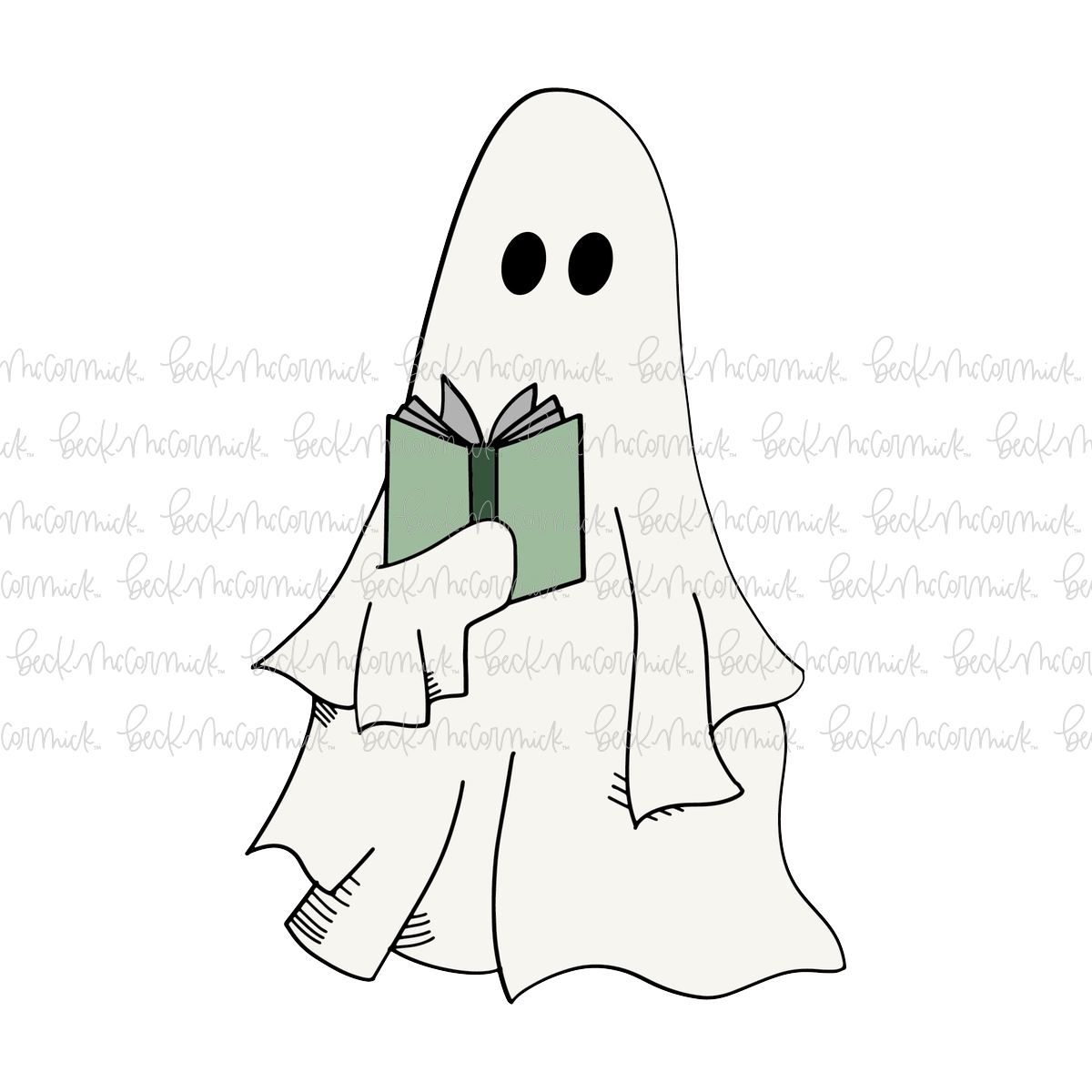 Ghost With Book - Ghost SVG File, Halloween SVG File