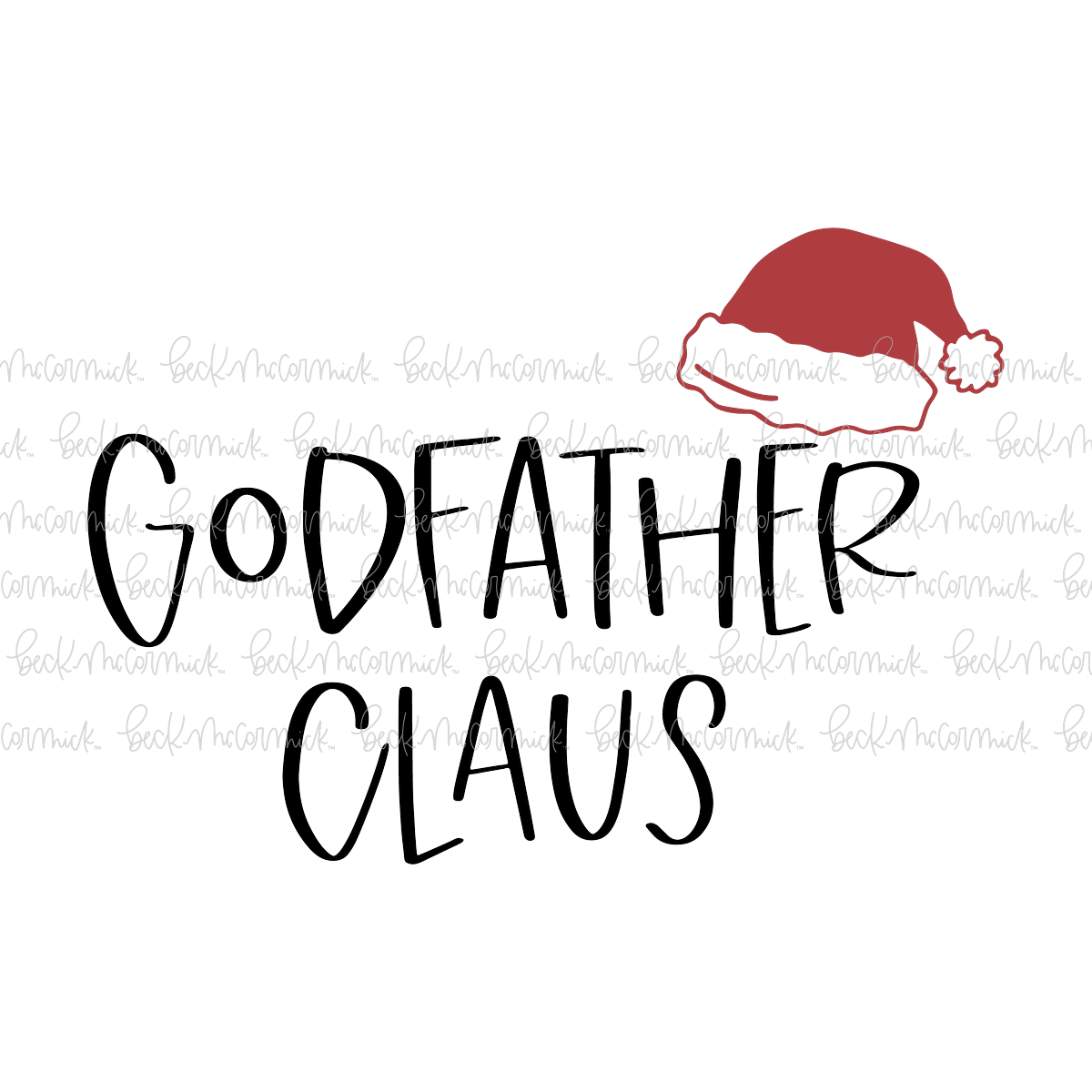 Godfather Claus - Christmas SVG File