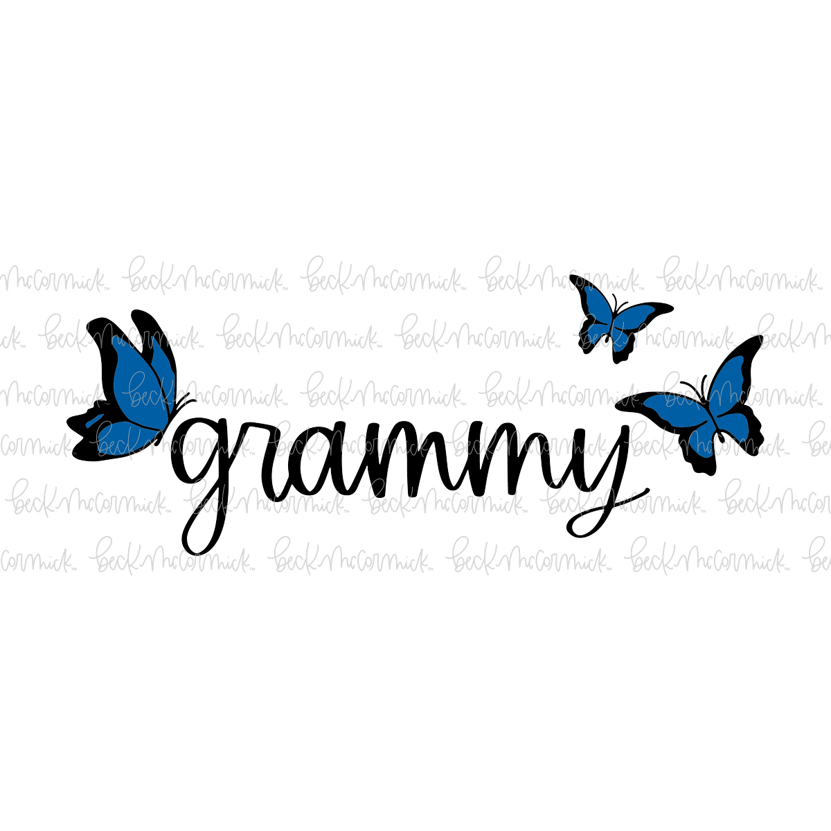 Grammy Butterflies - Family SVG File