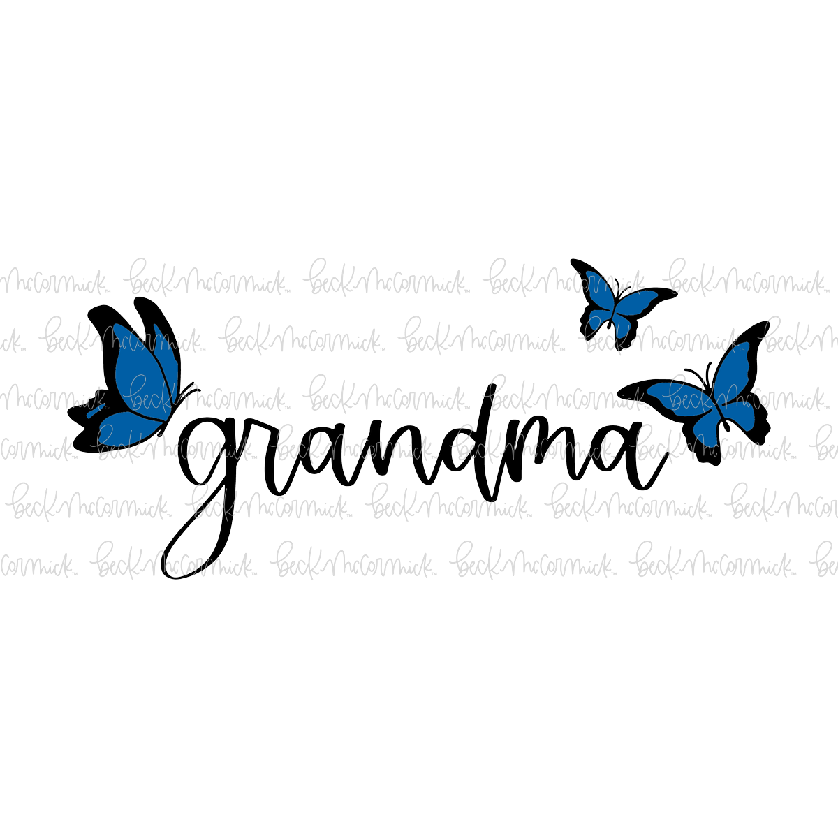 Grandma Butterflies - Family SVG File
