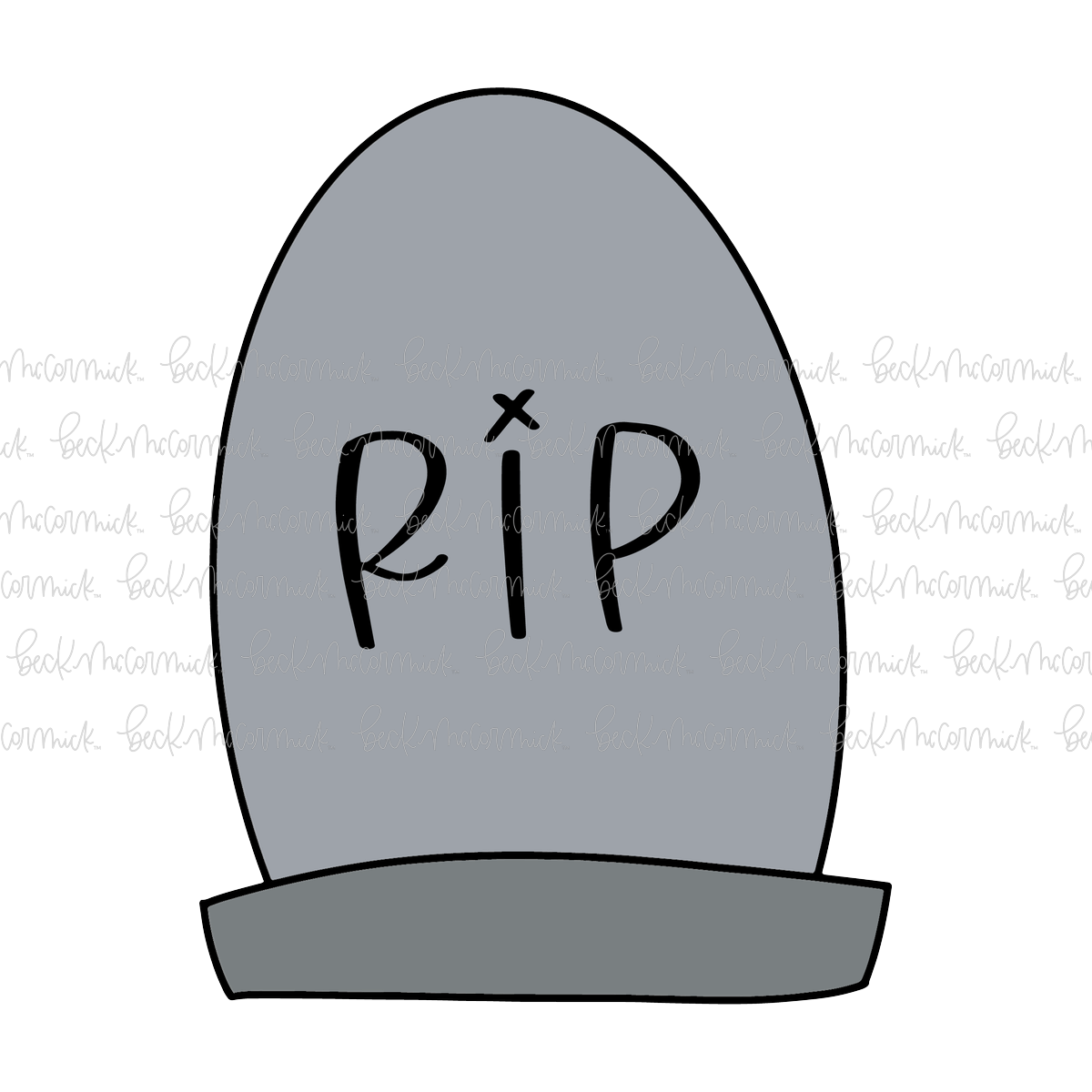 Gravestone With Rip - Halloween SVG File