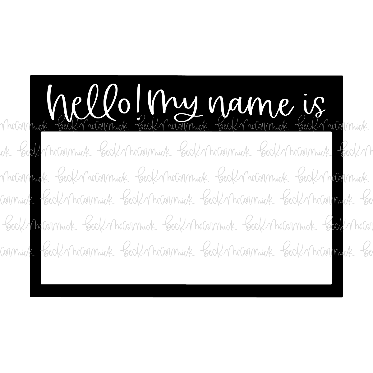 Hello My Name Is - Teacher SVG File