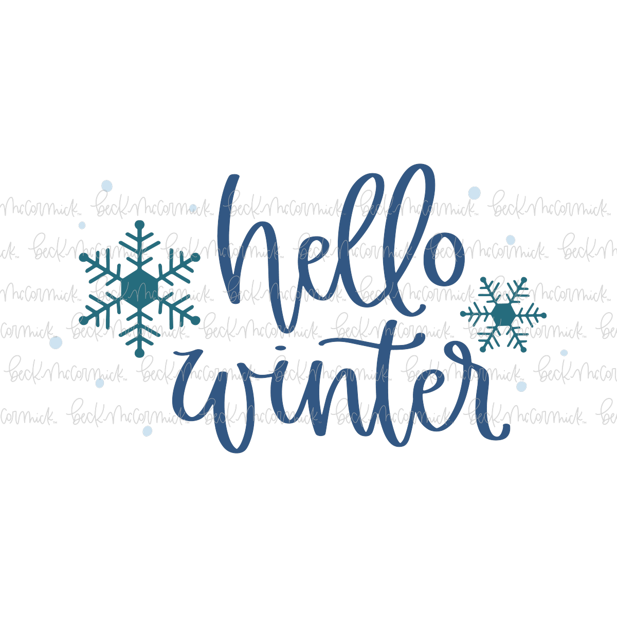 Hello Winter - Christmas SVG File