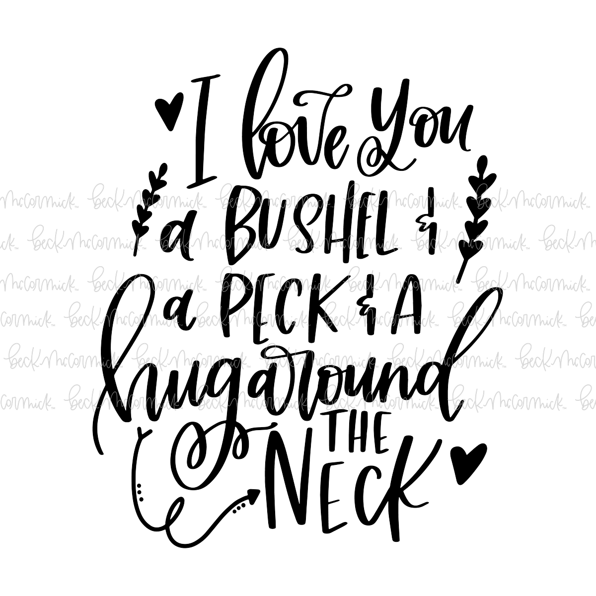 I Love You - Family SVG File, Home SVG File