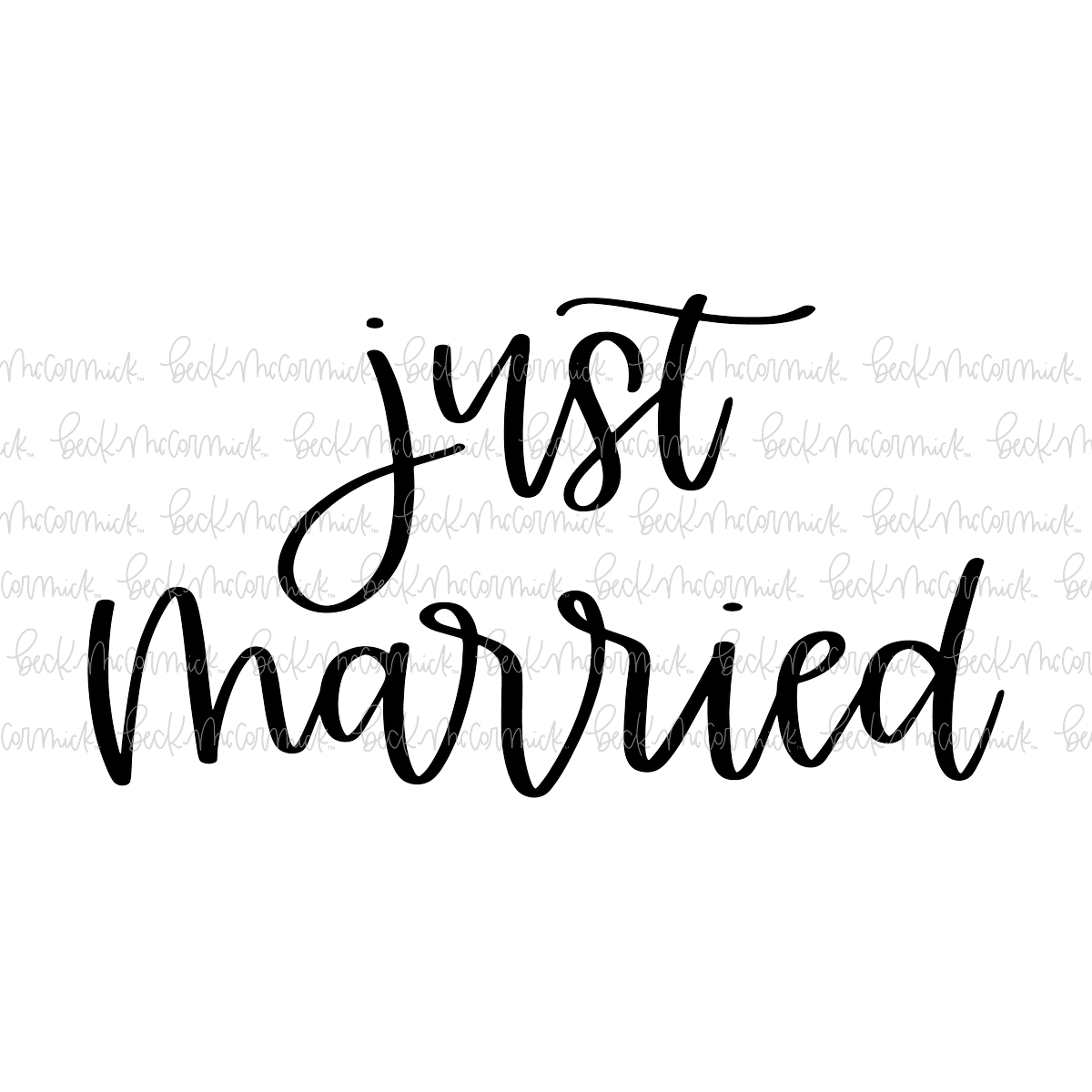 Just Married - Family SVG File, Home SVG File