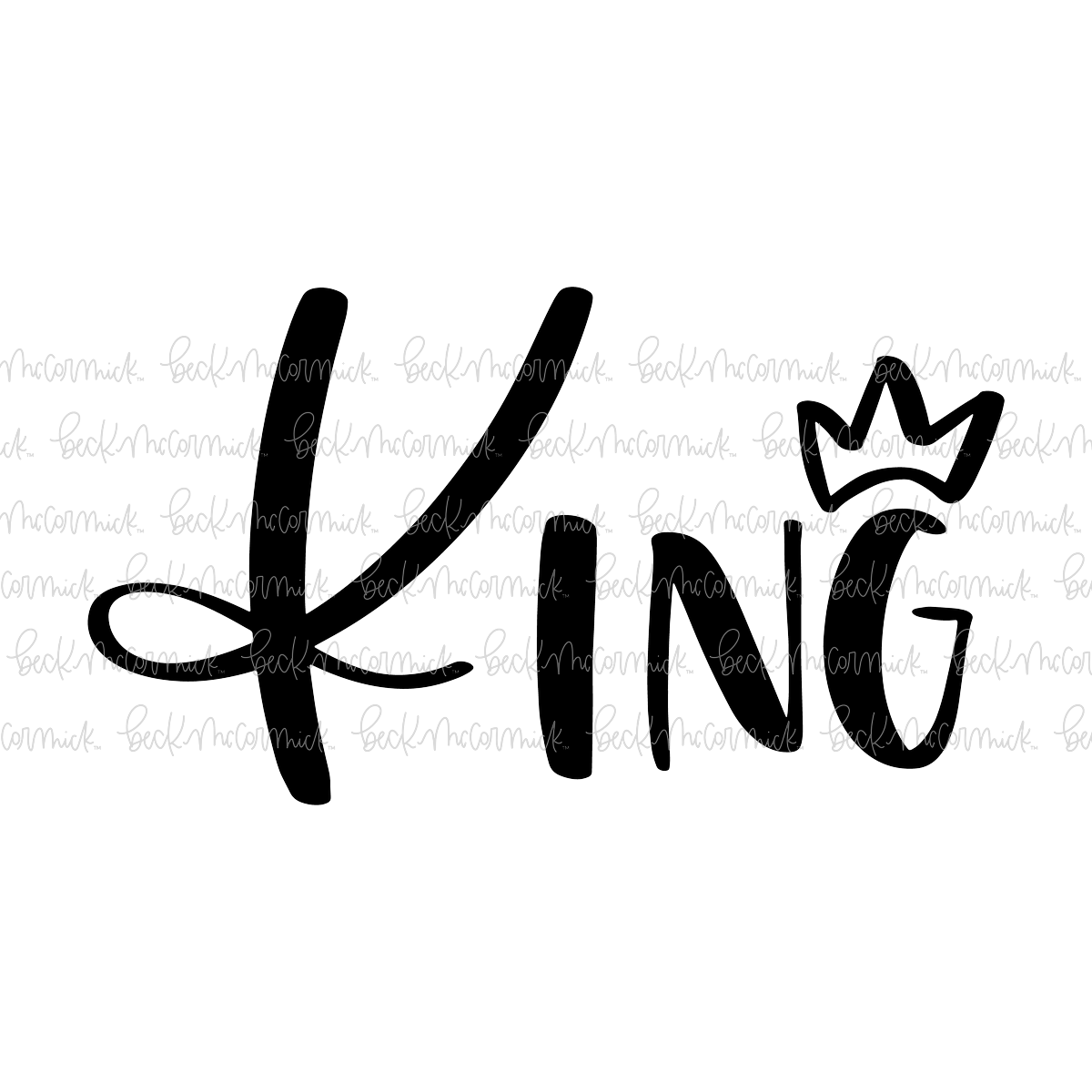 King - Family SVG File, Home SVG File
