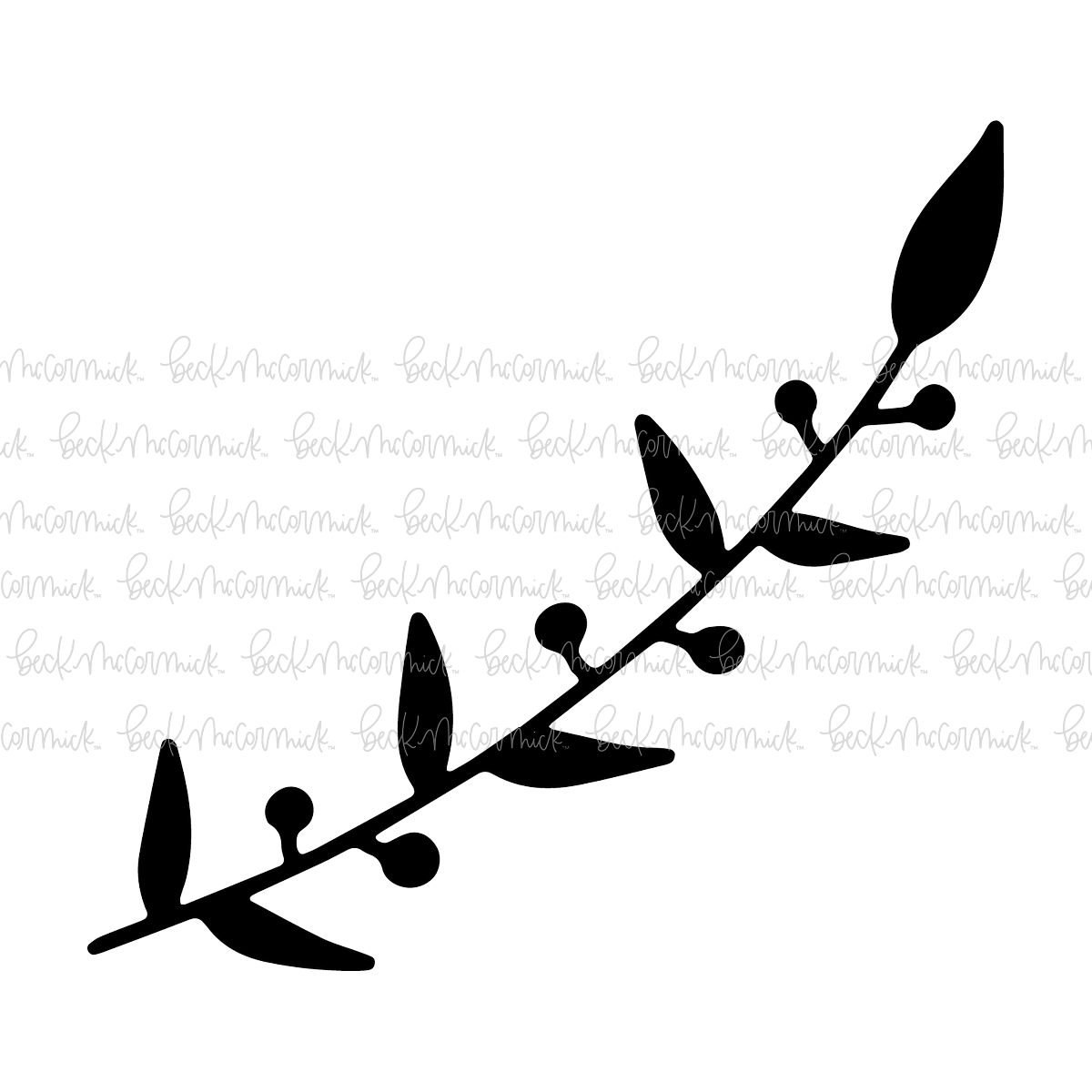 Laurel Branch 10 - Botanical SVG