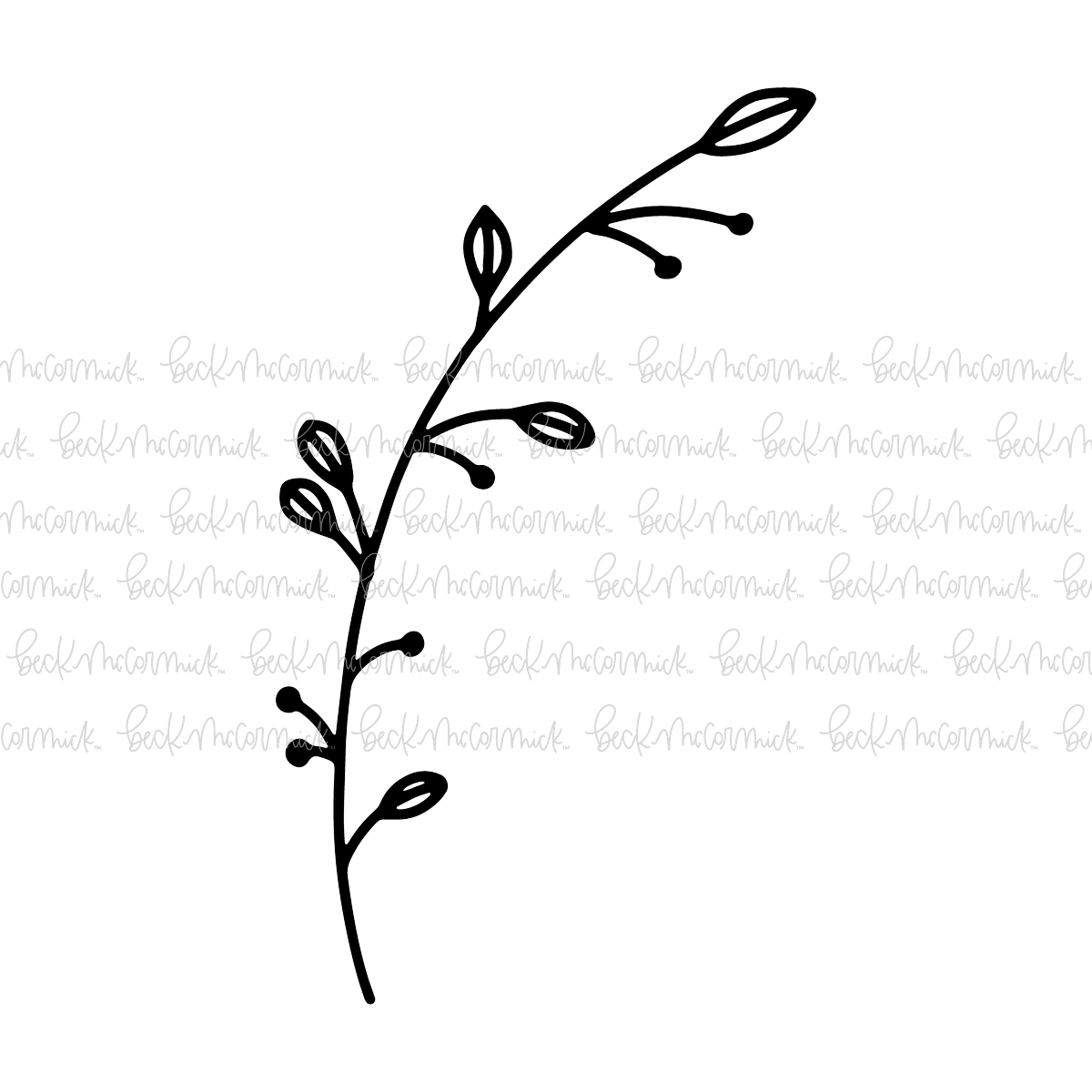 Laurel Branch - Botanical SVG