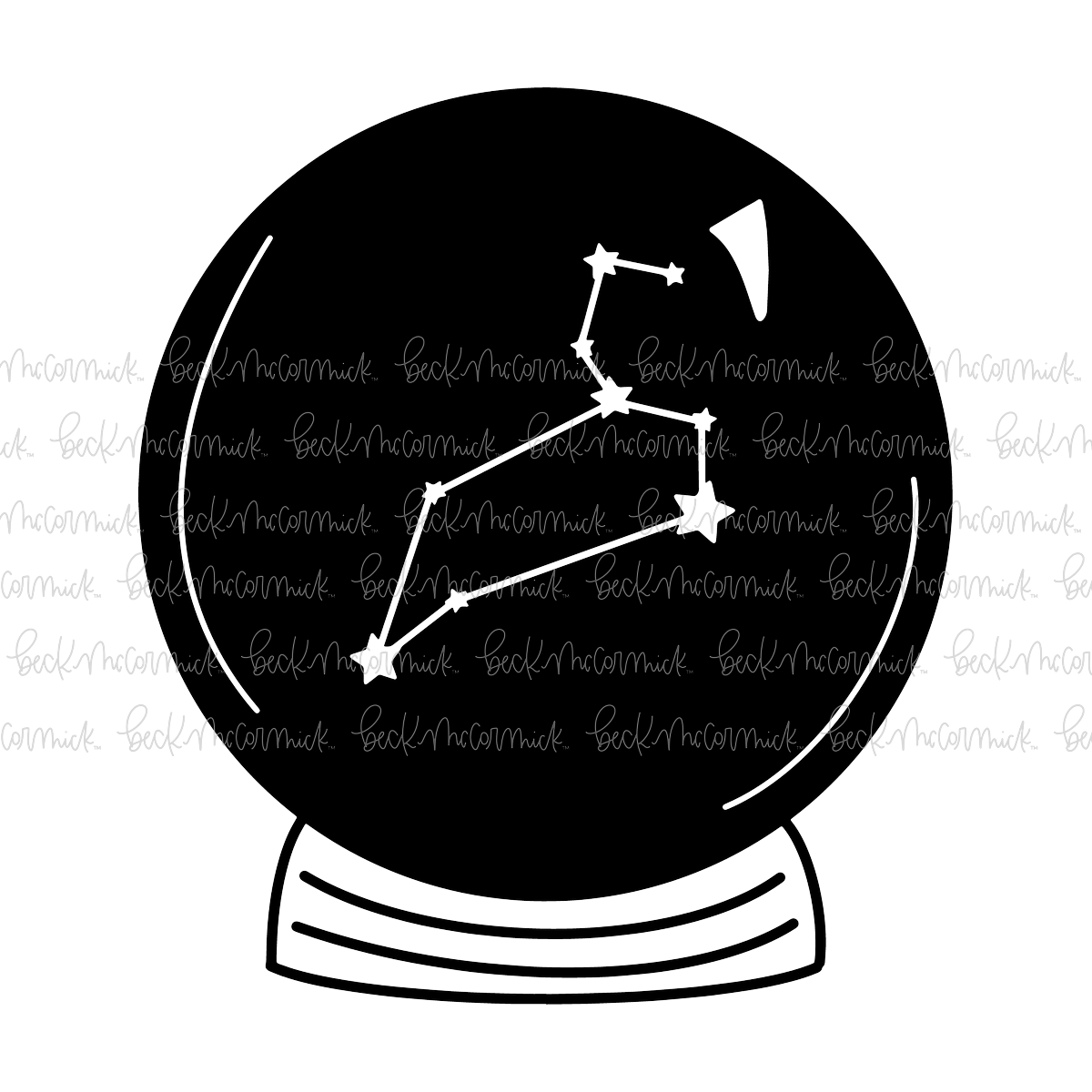 Leo Crystal Ball - Zodiac SVG File