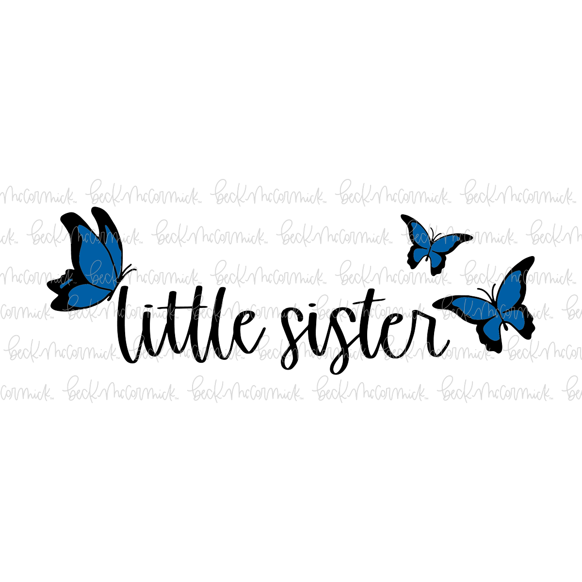 Little Sister Butterflies - Family SVG File