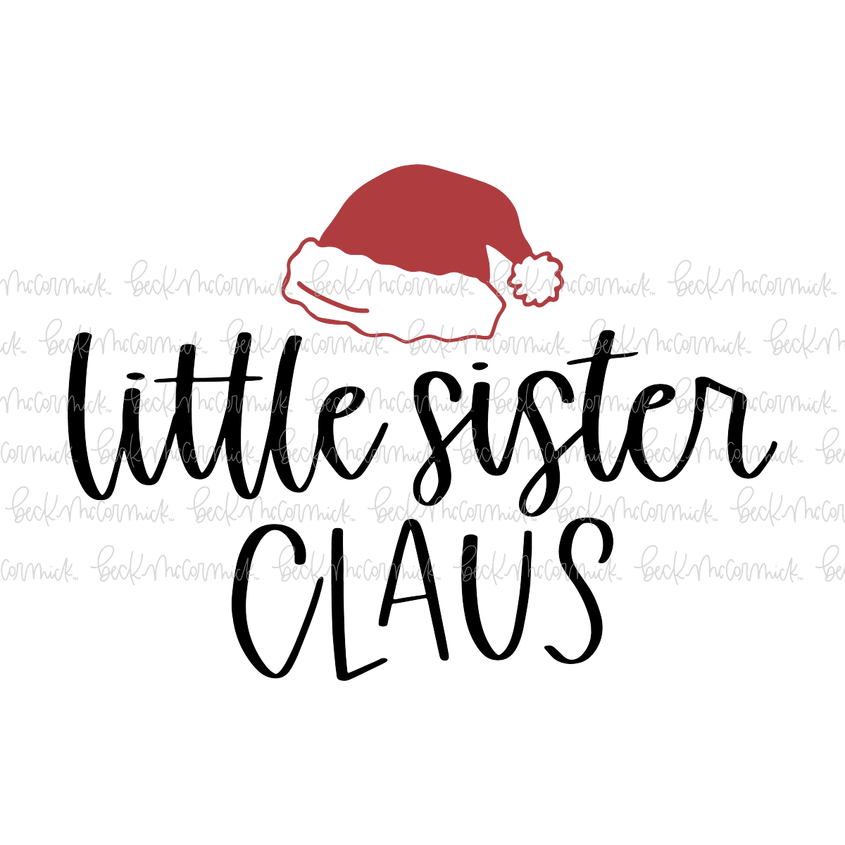 Little Sister Claus - Christmas SVG File