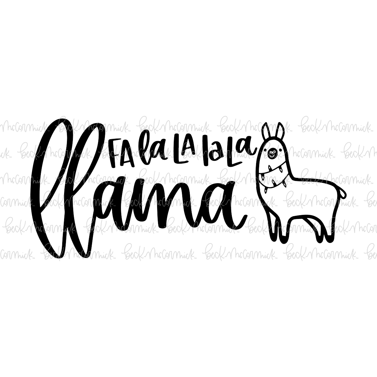 Llama - Christmas SVG File