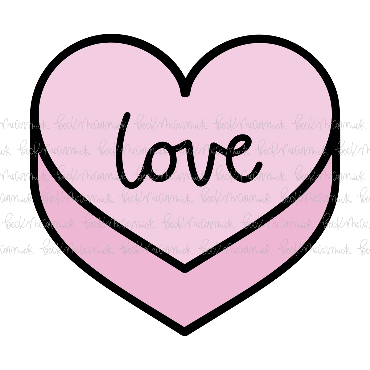 Love Candy Heart - Valentine's Day SVG File