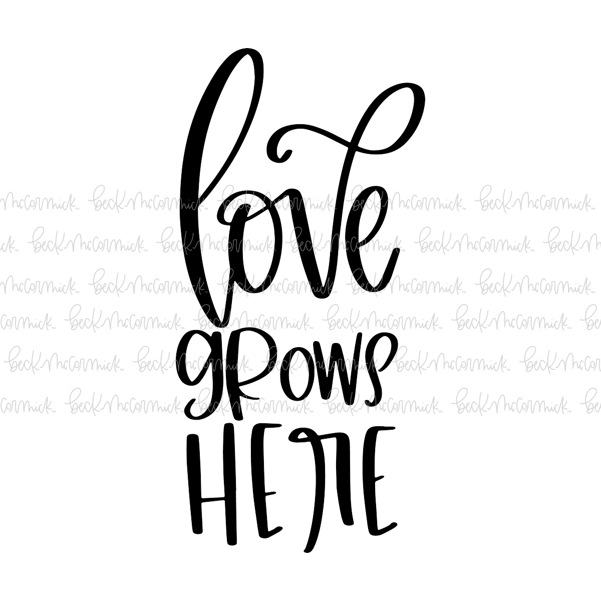 Love Grows Here - Family SVG File, Home SVG File