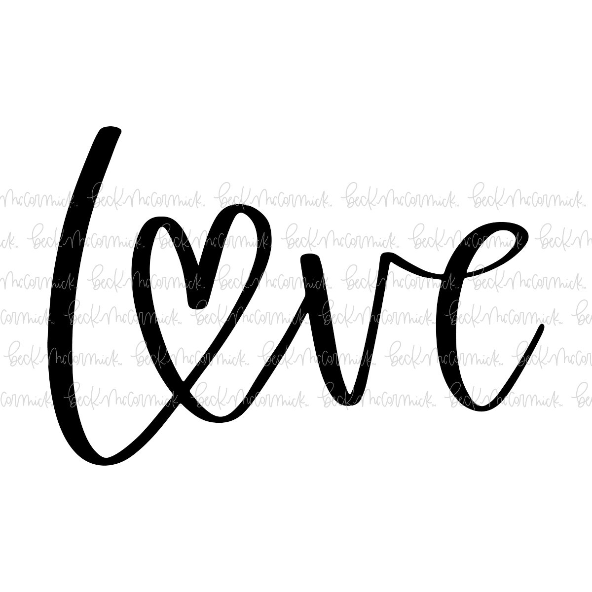 Love With Heart - Family SVG File, Home SVG File