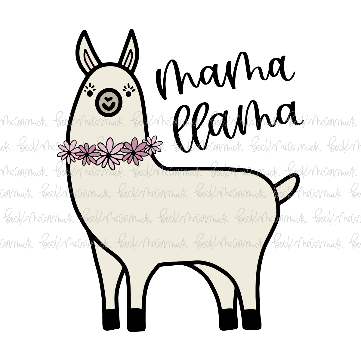 Mama Llama - Family SVG File, Home SVG File