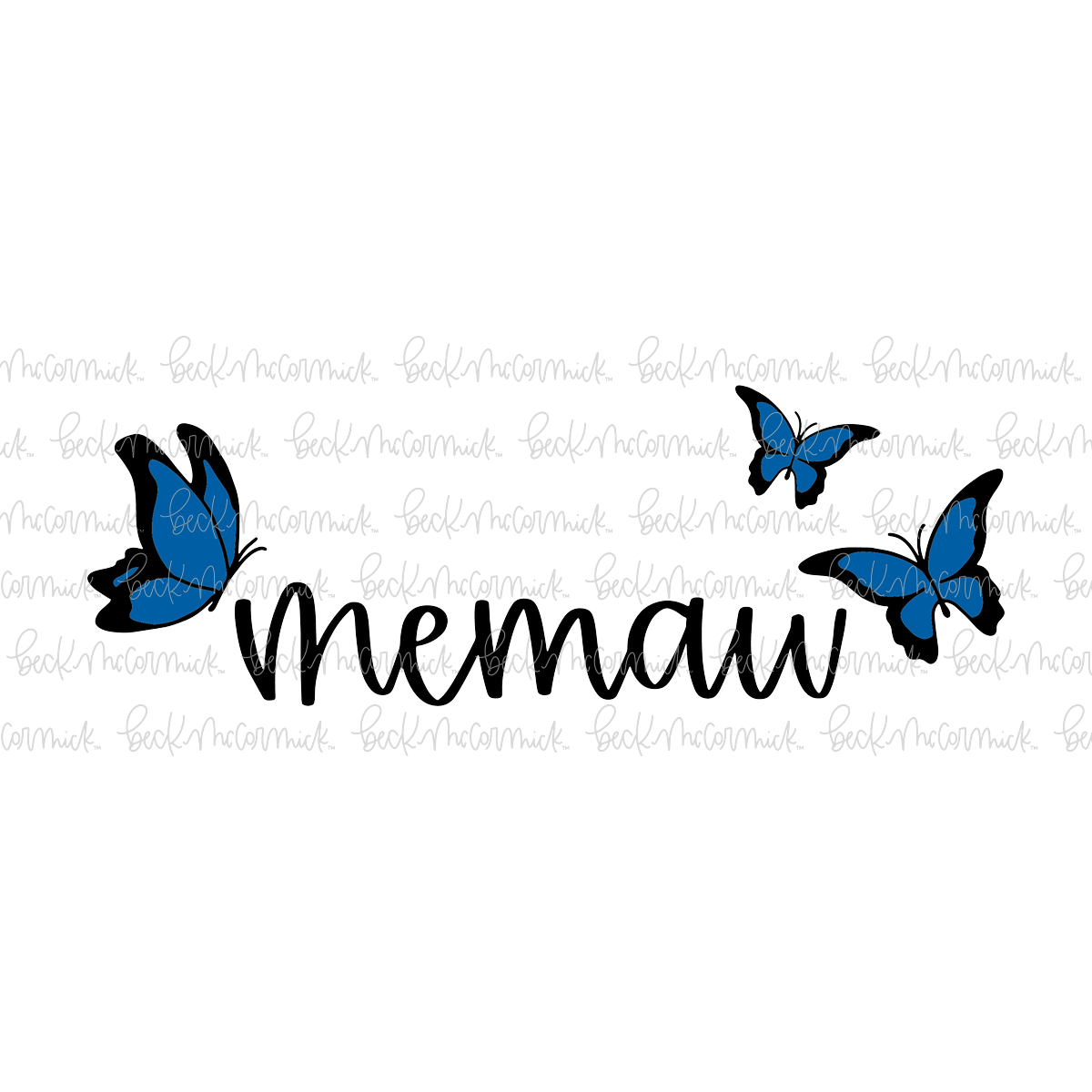 Memaw Butterflies - Family SVG File