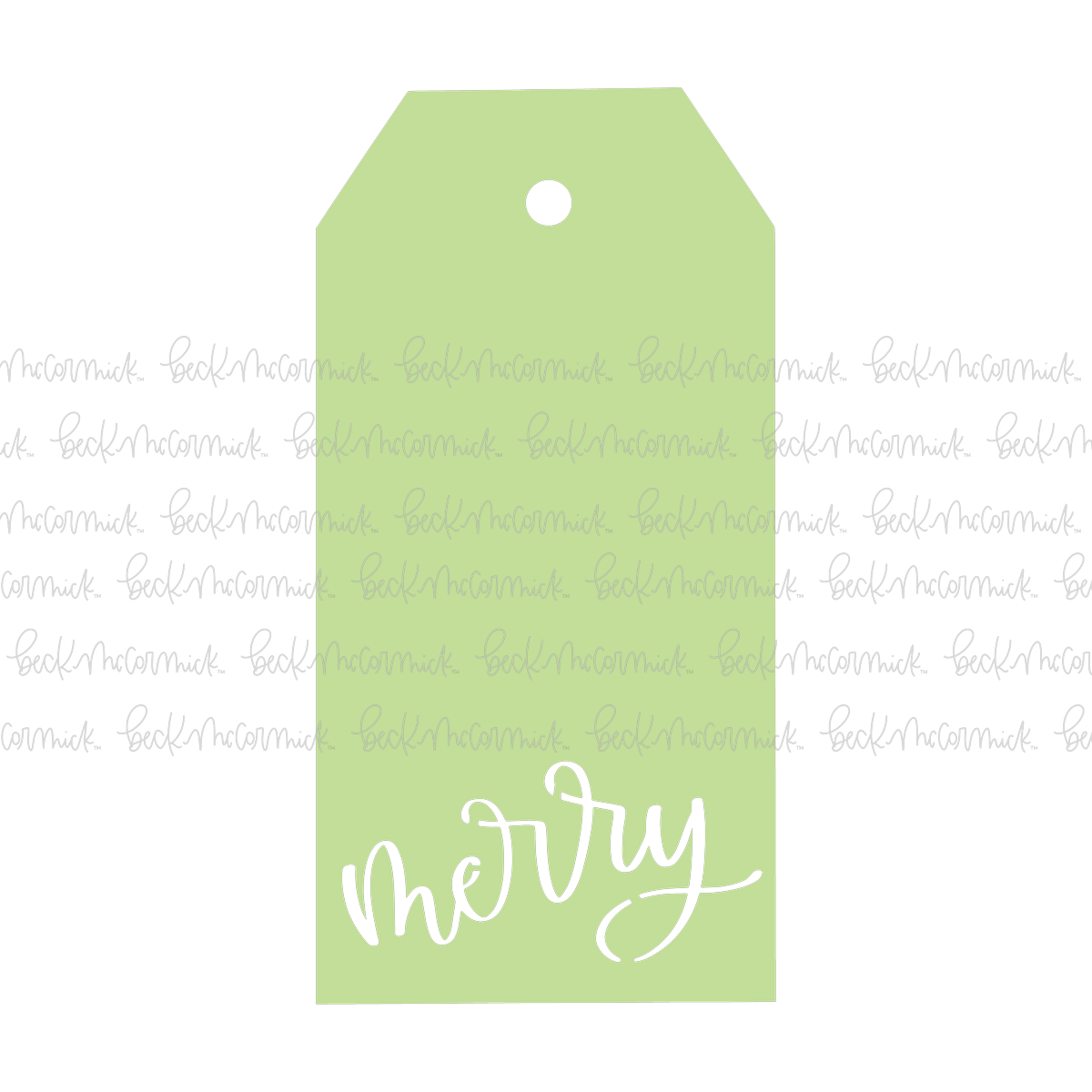 Merry Gift Tag - Christmas SVG File