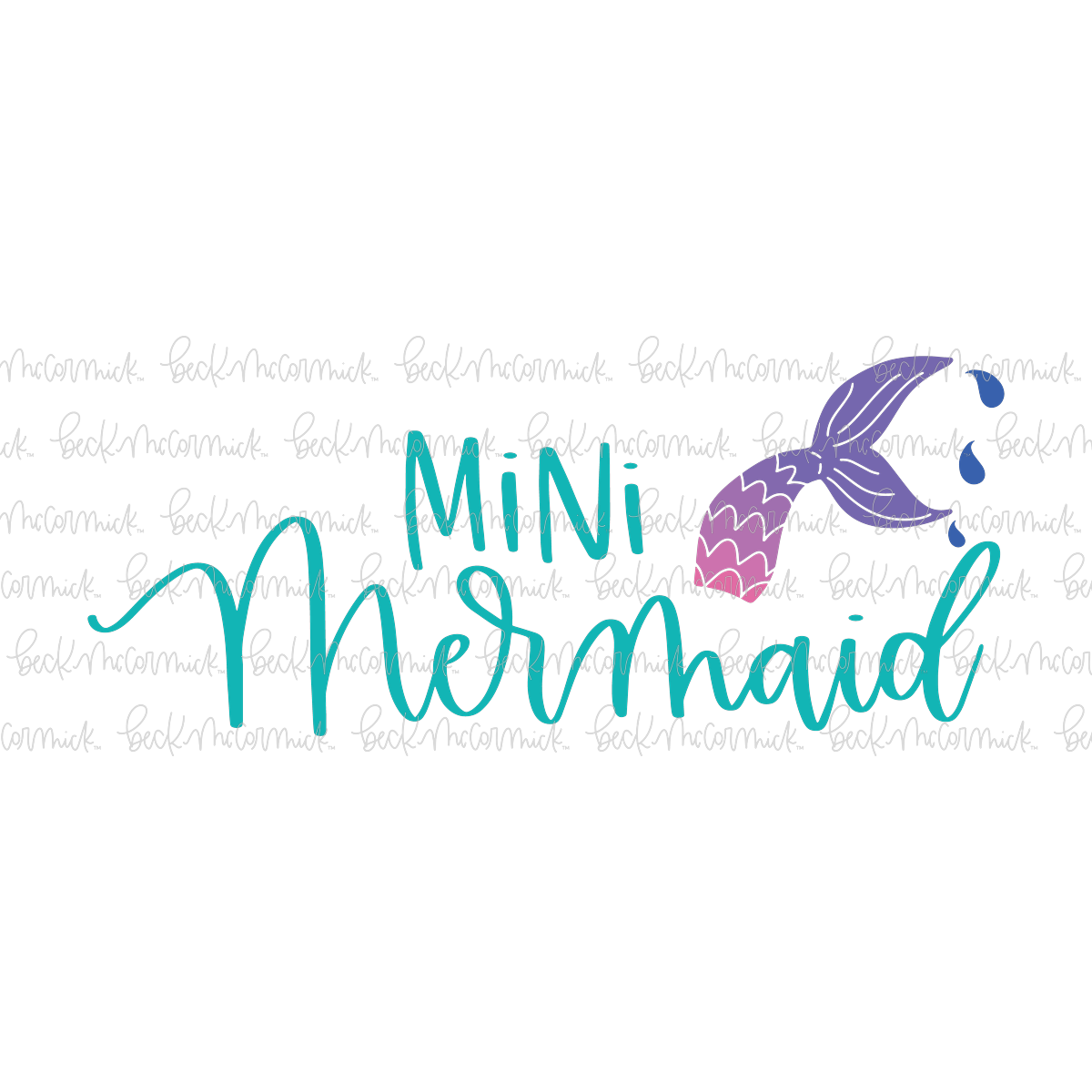 Mini Mermaid - Summer SVG File