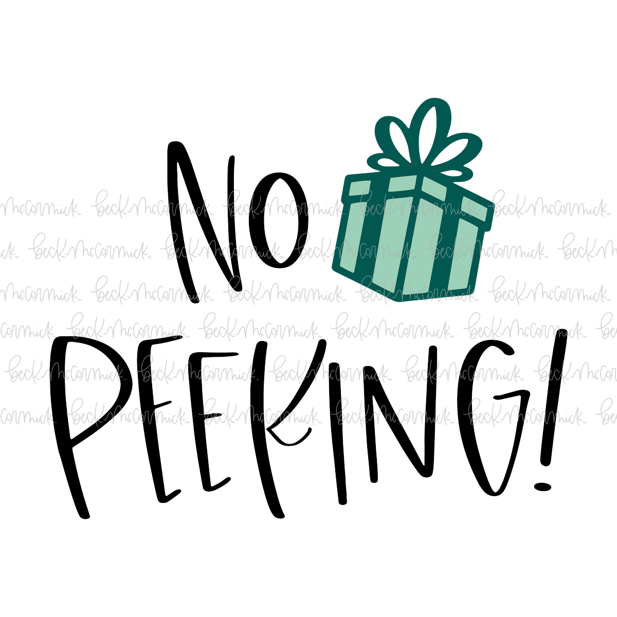 No Peeking - Christmas SVG File