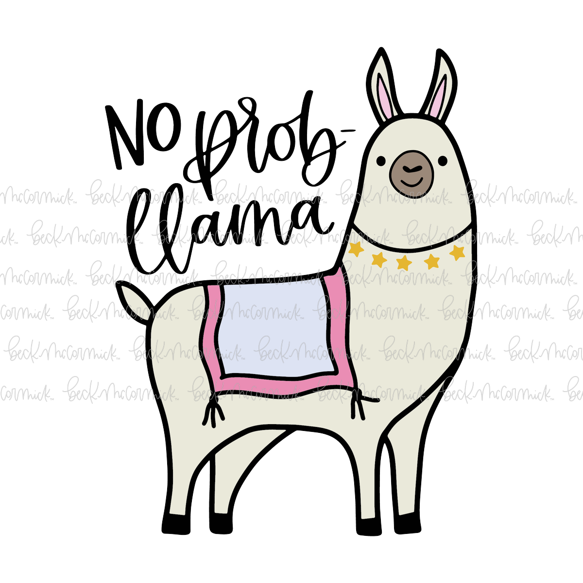 No Prob Llama - Funny and Sarcastic SVG File