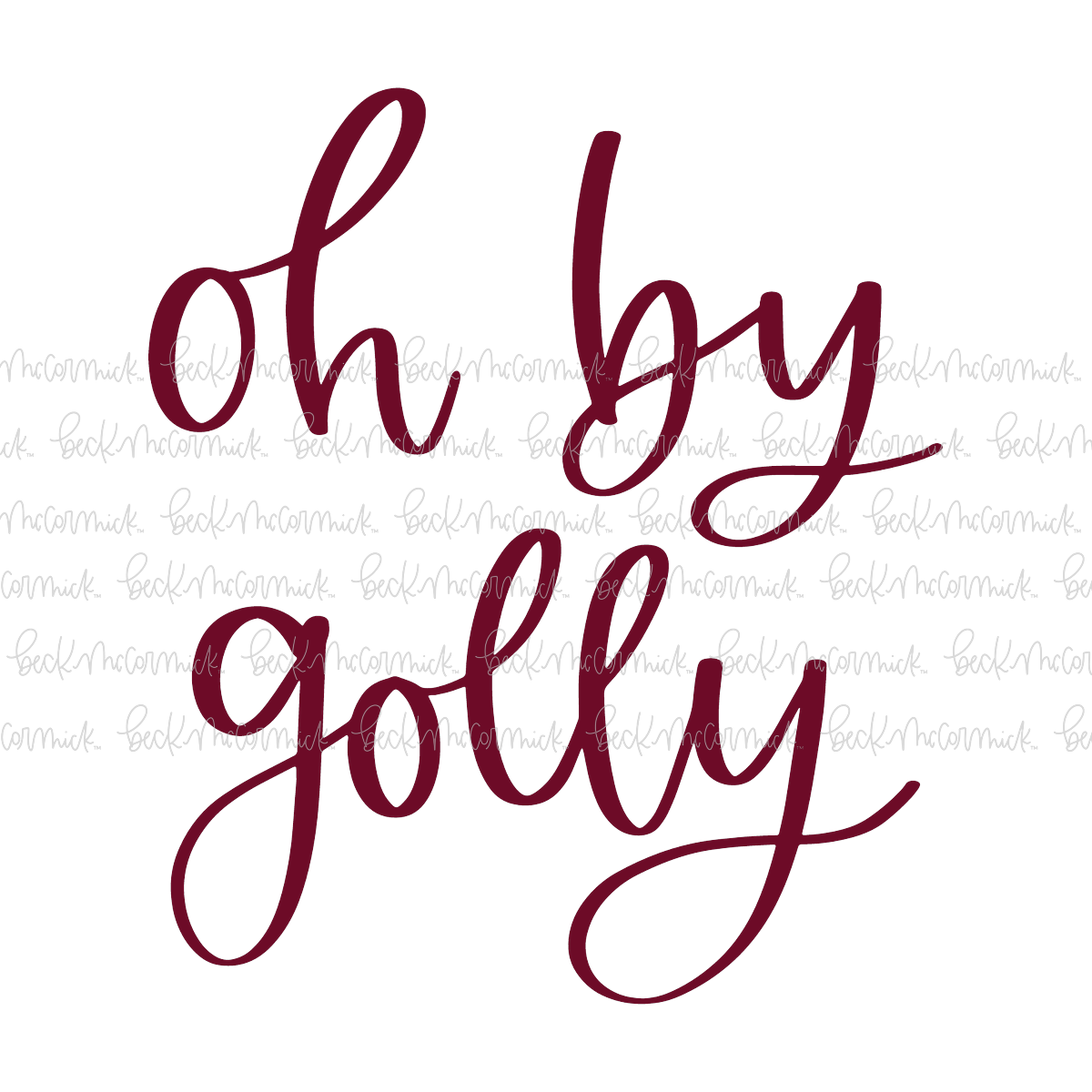 Oh By Golly - Christmas SVG File