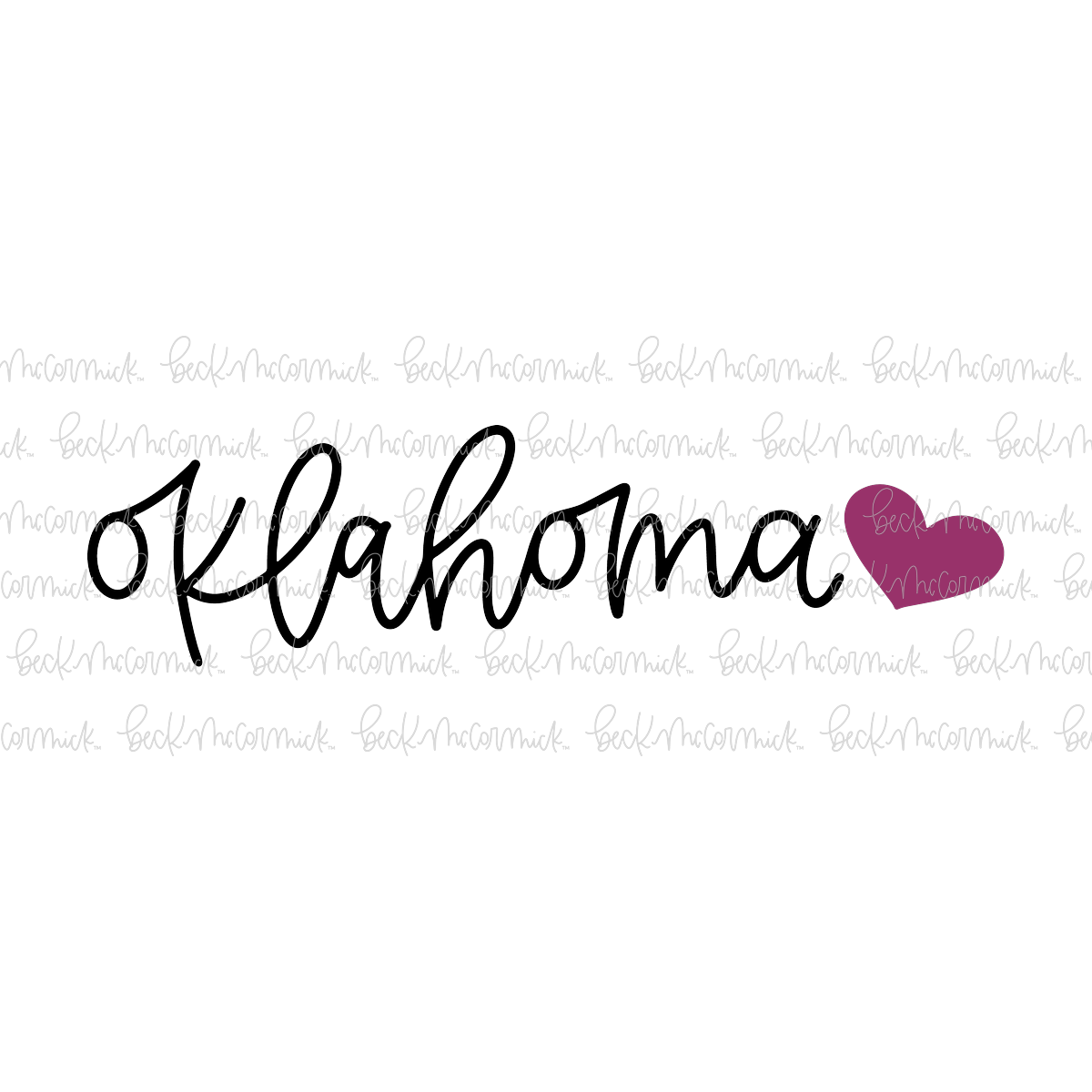 Oklahoma Heart - US State SVG