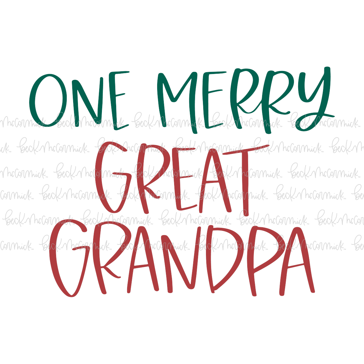 One Merry Great Grandpa - Christmas SVG File