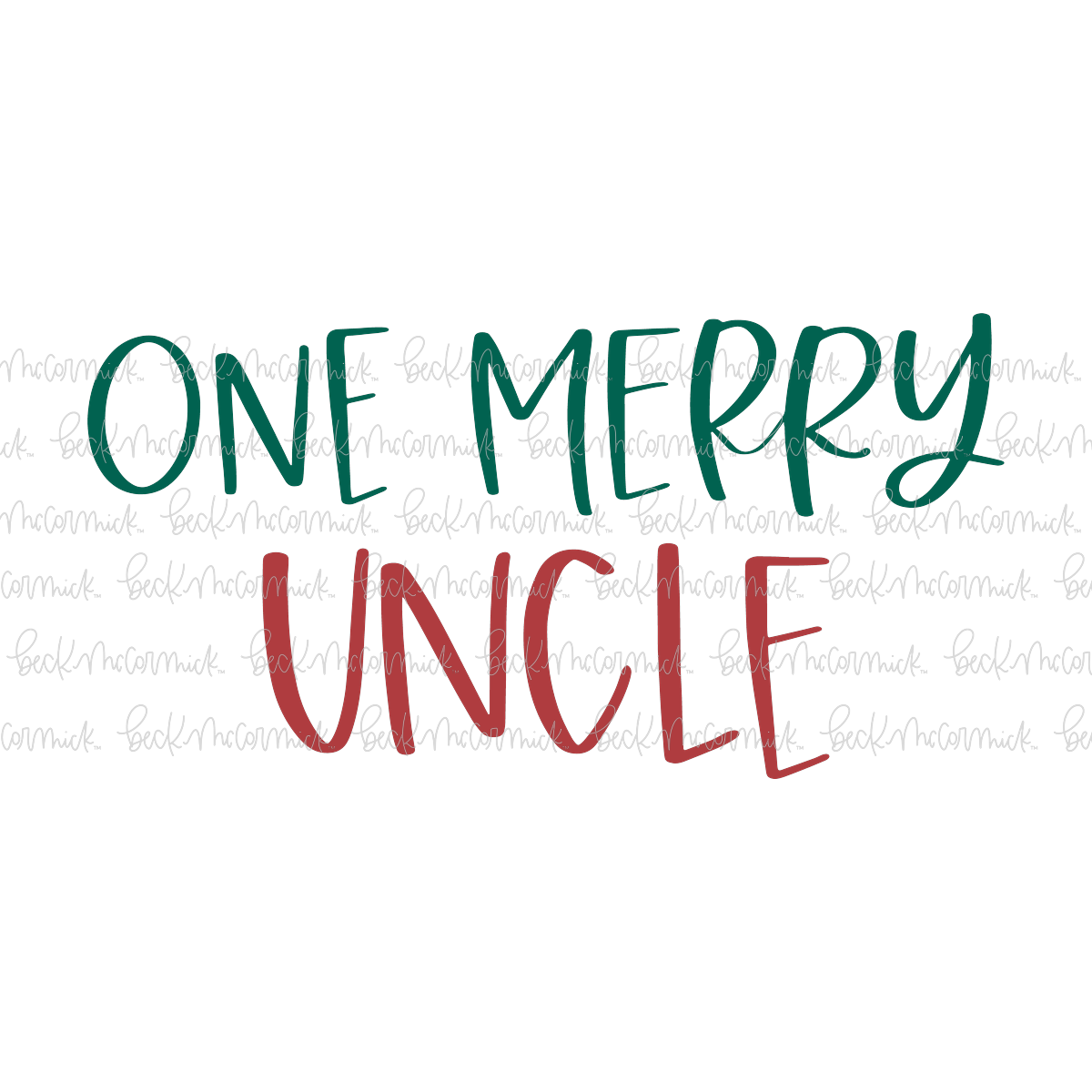 One Merry Uncle - Christmas SVG File