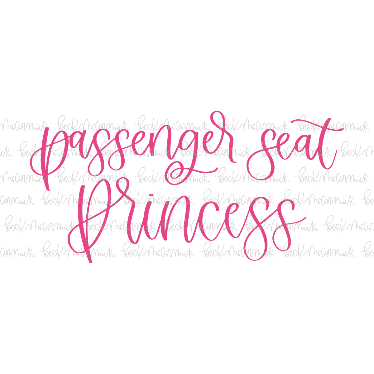 Passenger Seat Princess - Funny and Sarcastic SVG File