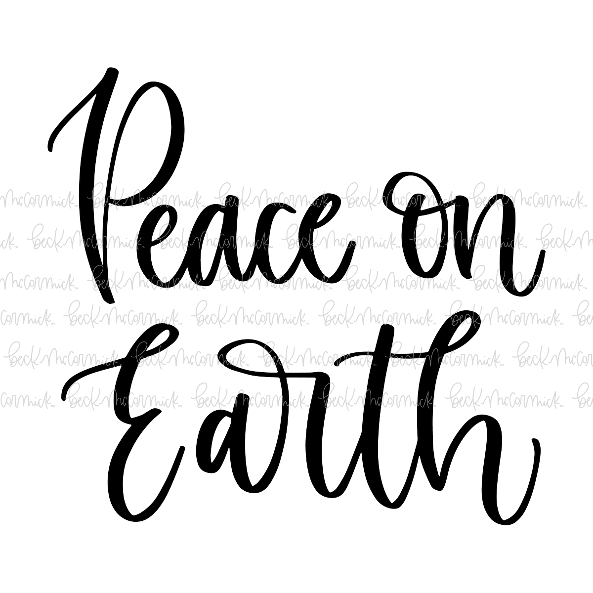 Peace On Earth 2 - Christmas SVG File
