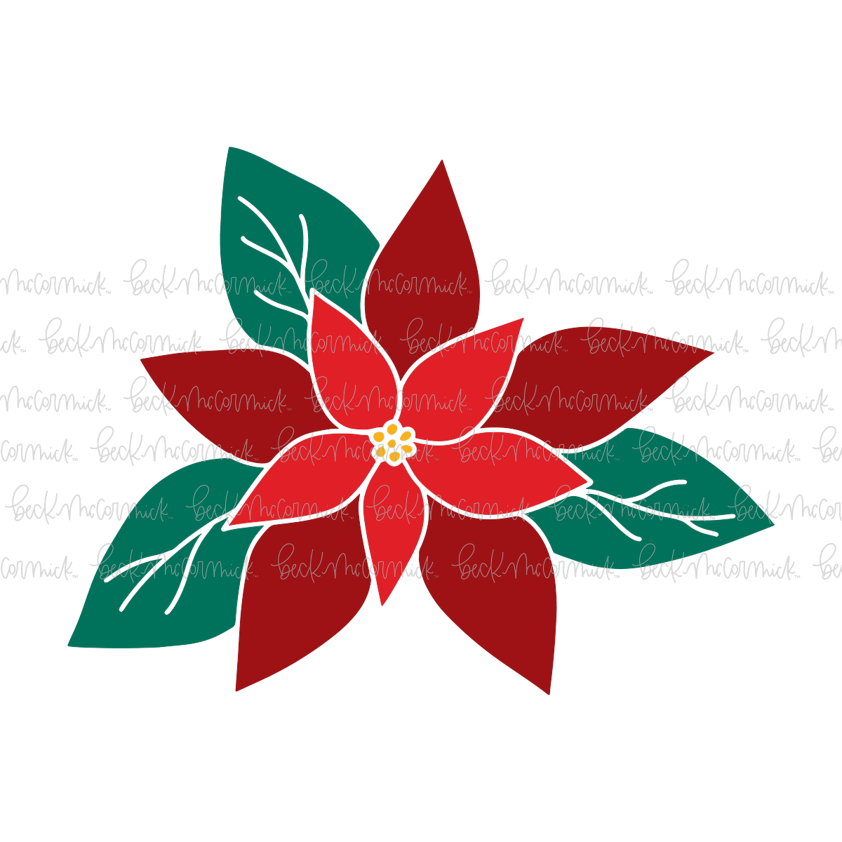 Poinsettia - Christmas SVG File