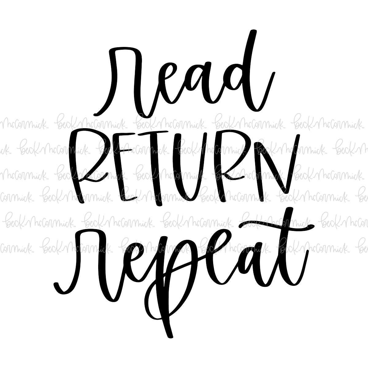 Read Return Repeat - Reading SVG Files, Book SVG File