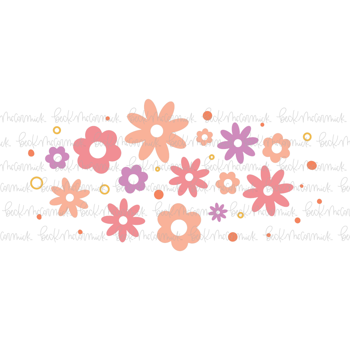 Retro Flowers - Doodle SVG, Graphics