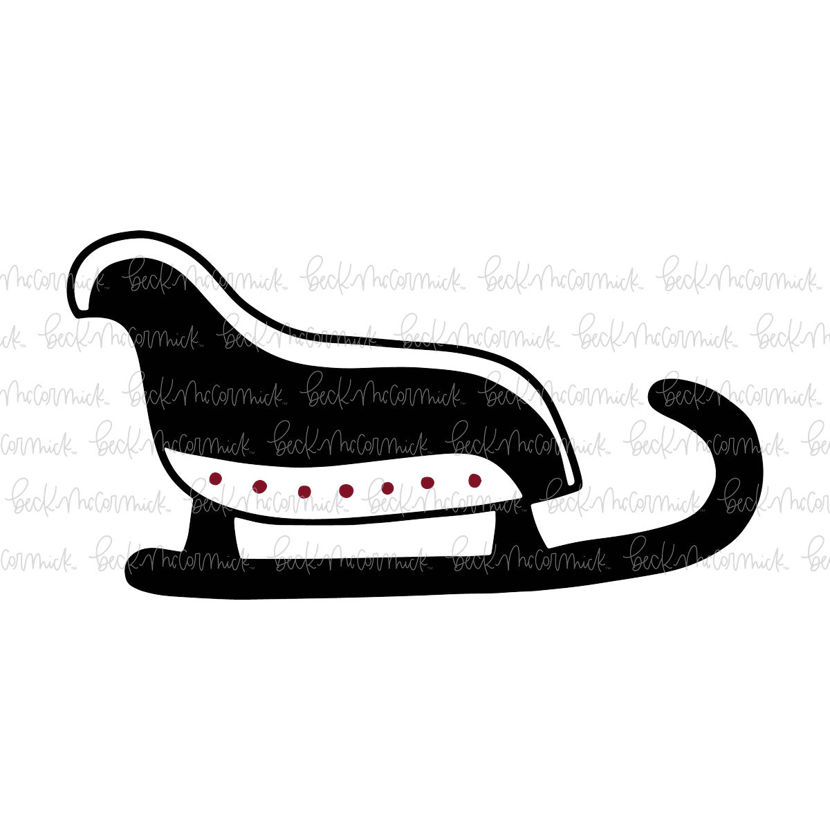 Santa's Sleigh - Christmas SVG File