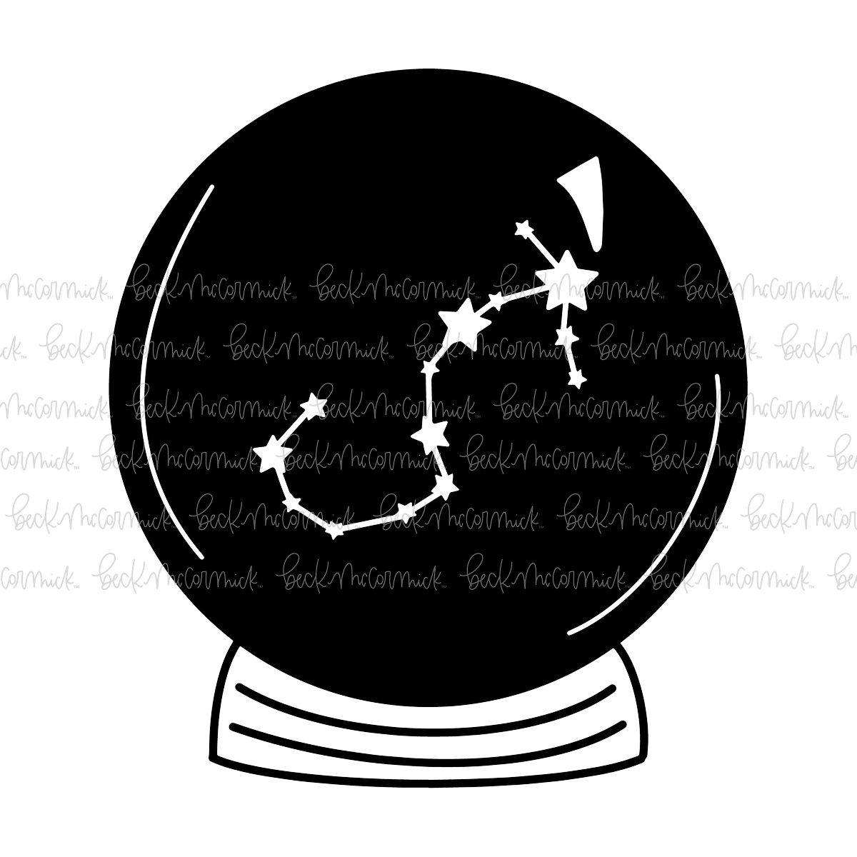 Scorpio Crystal Ball - Zodiac SVG File