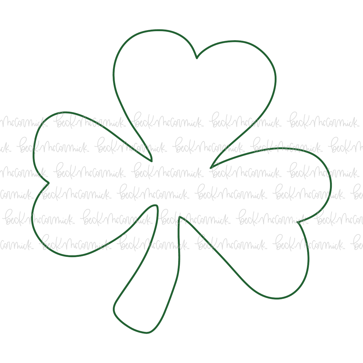 Shamrock Outline - St. Patrick's Day SVG File