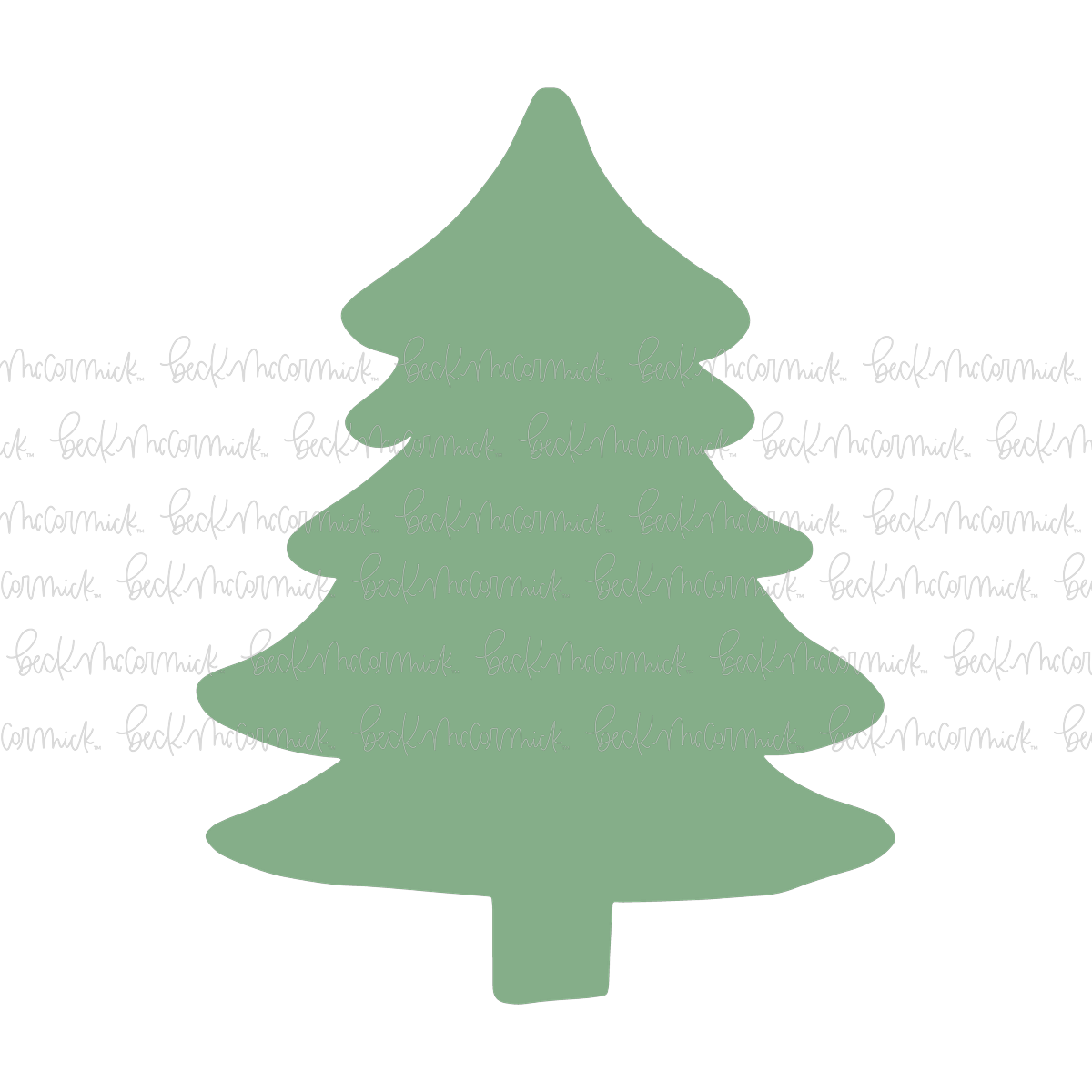 Simple Christmas Tree Drawing 2 - Christmas SVG File