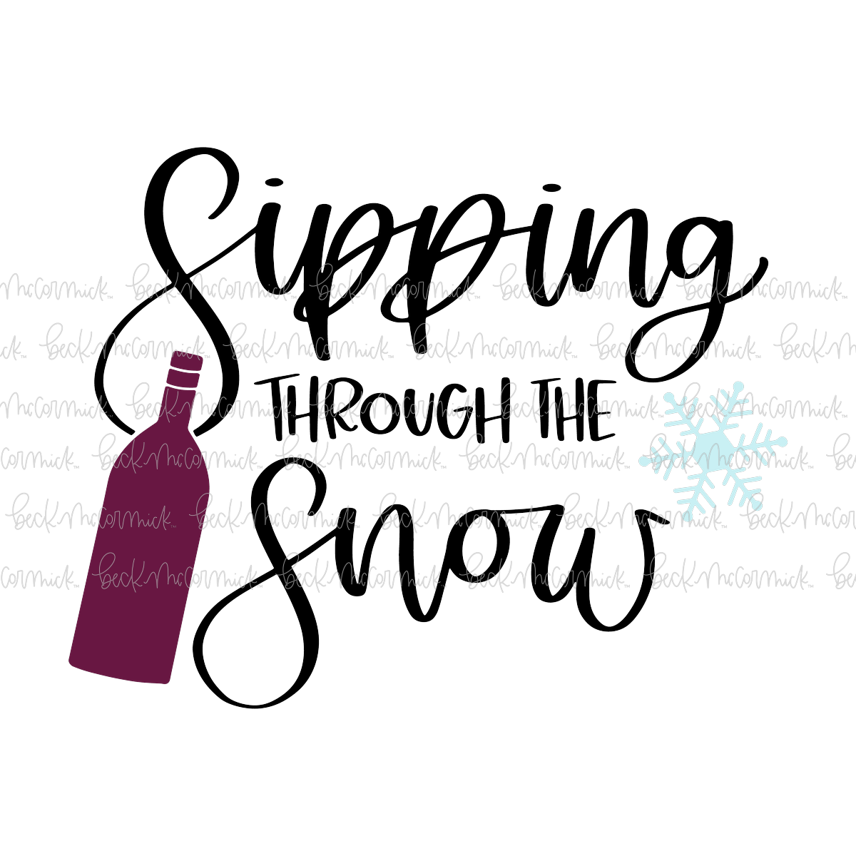 Sipping Through The Snow - Christmas SVG File