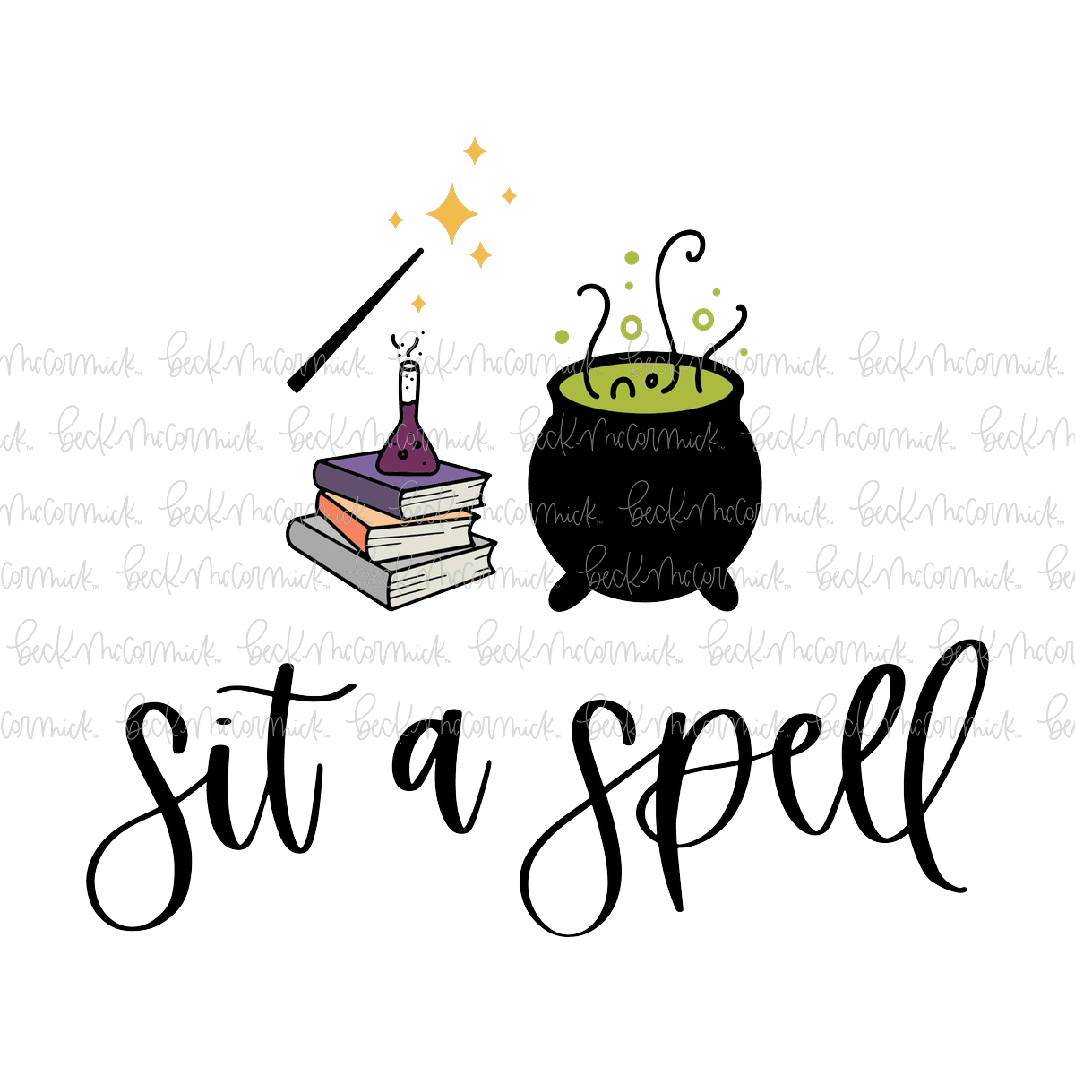 Sit A Spell - Halloween SVG File