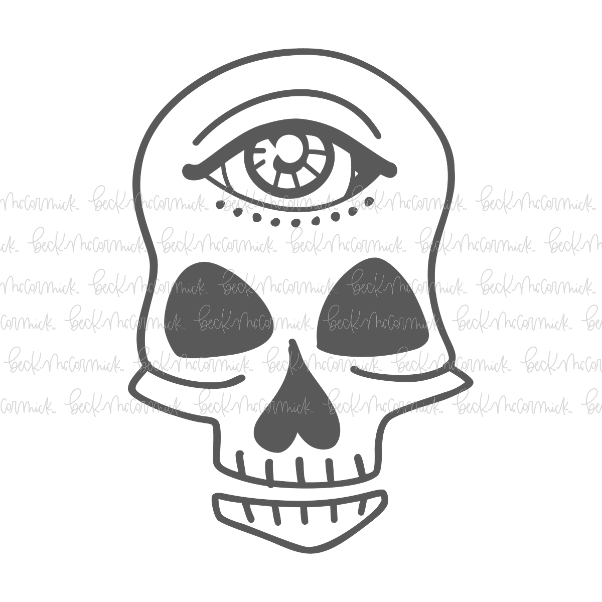Skull Evil Eye - Halloween SVG File