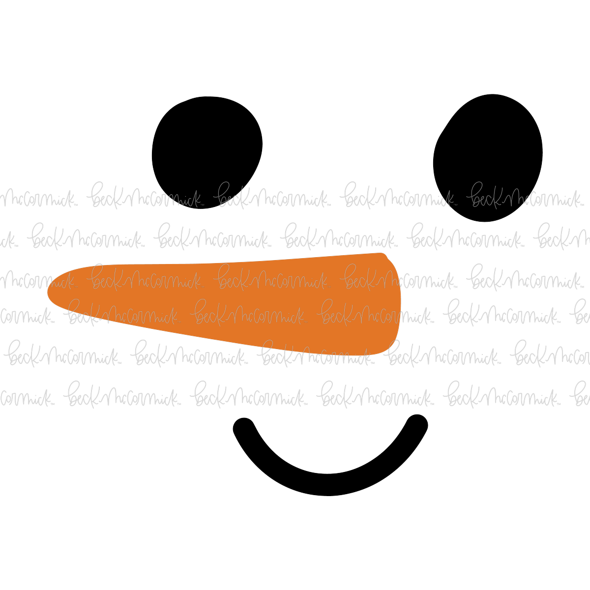 Snowman Face 4 - Christmas SVG File